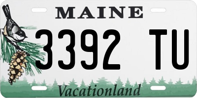 ME license plate 3392TU