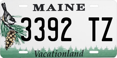 ME license plate 3392TZ