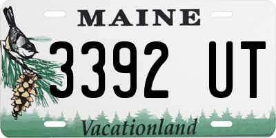 ME license plate 3392UT