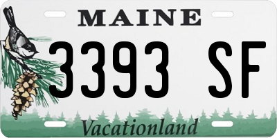 ME license plate 3393SF