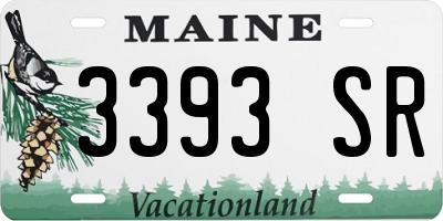 ME license plate 3393SR