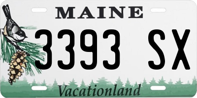 ME license plate 3393SX
