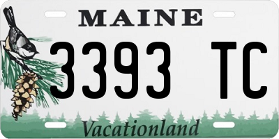 ME license plate 3393TC