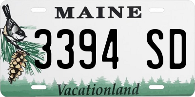 ME license plate 3394SD