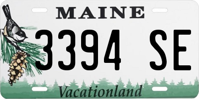 ME license plate 3394SE