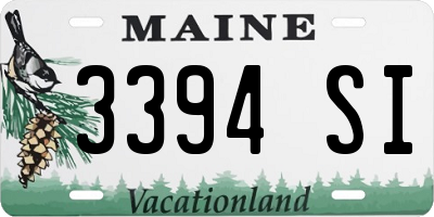 ME license plate 3394SI