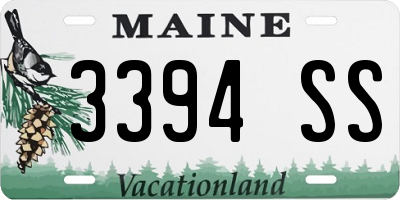 ME license plate 3394SS