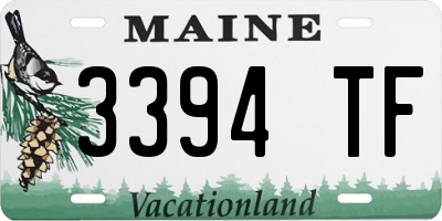 ME license plate 3394TF