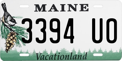 ME license plate 3394UO