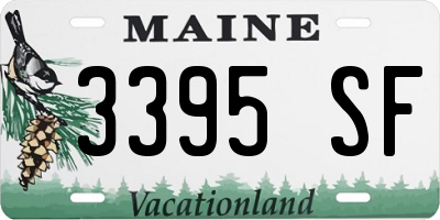 ME license plate 3395SF