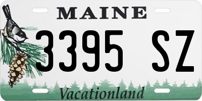 ME license plate 3395SZ