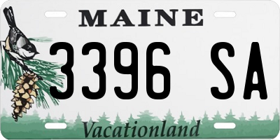 ME license plate 3396SA