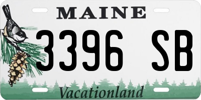 ME license plate 3396SB