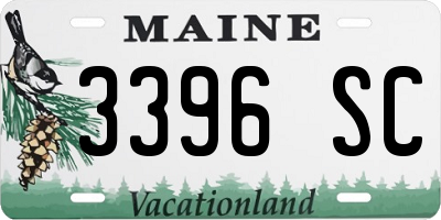 ME license plate 3396SC