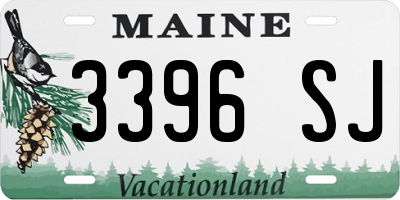 ME license plate 3396SJ