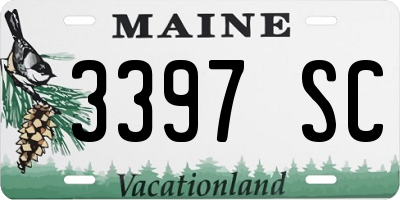 ME license plate 3397SC