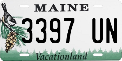ME license plate 3397UN