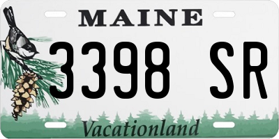 ME license plate 3398SR