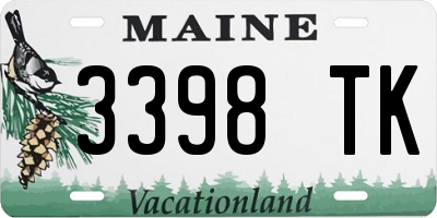 ME license plate 3398TK
