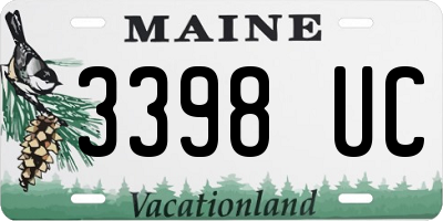 ME license plate 3398UC