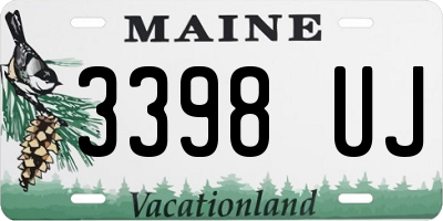 ME license plate 3398UJ