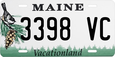ME license plate 3398VC
