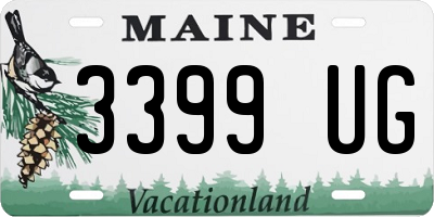 ME license plate 3399UG