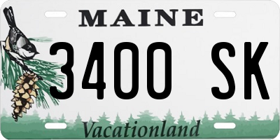 ME license plate 3400SK