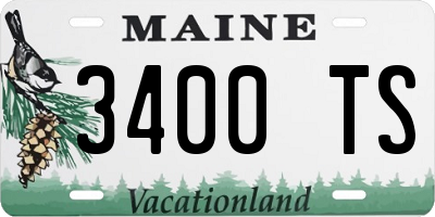 ME license plate 3400TS