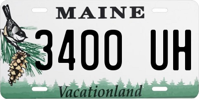 ME license plate 3400UH