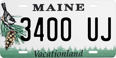 ME license plate 3400UJ