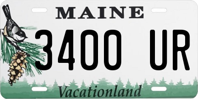 ME license plate 3400UR