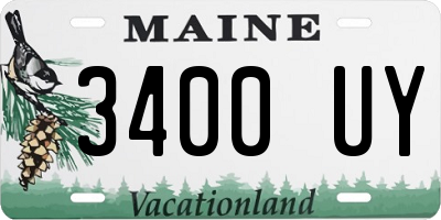 ME license plate 3400UY