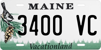 ME license plate 3400VC