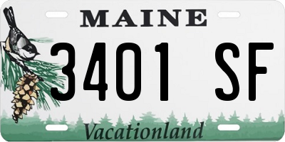 ME license plate 3401SF
