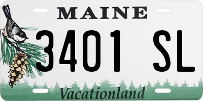ME license plate 3401SL