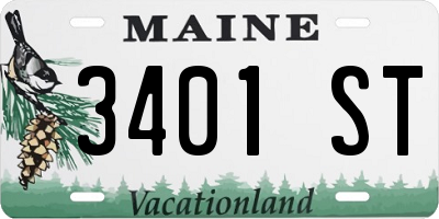 ME license plate 3401ST