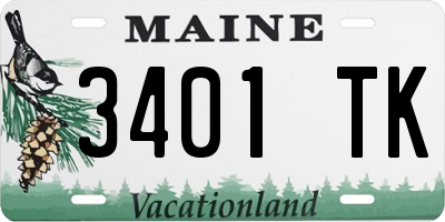 ME license plate 3401TK