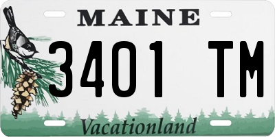 ME license plate 3401TM