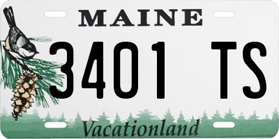 ME license plate 3401TS