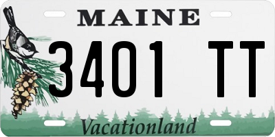 ME license plate 3401TT