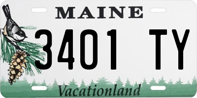 ME license plate 3401TY