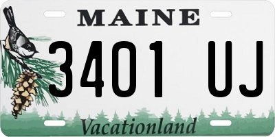ME license plate 3401UJ