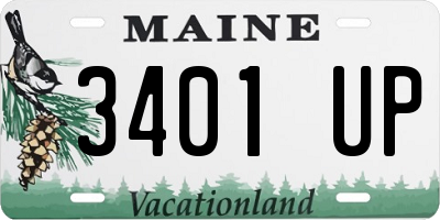 ME license plate 3401UP