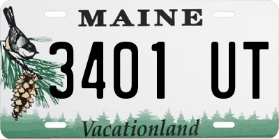 ME license plate 3401UT