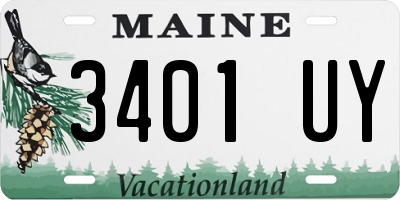 ME license plate 3401UY