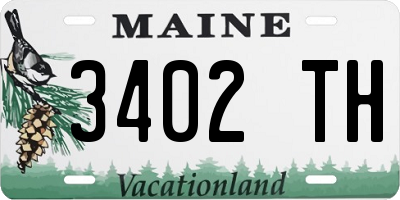 ME license plate 3402TH
