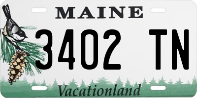 ME license plate 3402TN