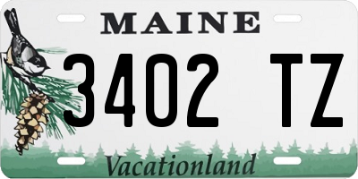 ME license plate 3402TZ