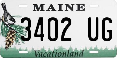 ME license plate 3402UG